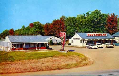 An old Vernelle's Motel postcard